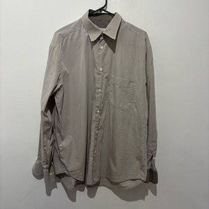 Brioni Taupe Dress Shirt Size XL